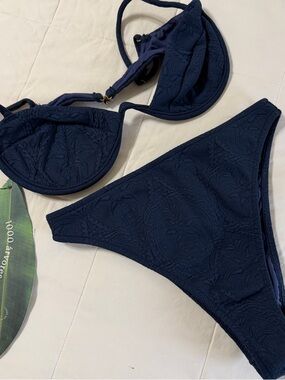 FARM Rio Underwire Bikini in Navy Blue Size P
